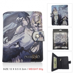 12*9.5*2CM Overlord Cartoon Color Printing Coin Purse Anime Wallet