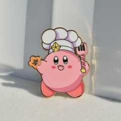 星之卡比金属胸针 可爱日本动漫金属徽章 珐琅星之卡比配饰Pin