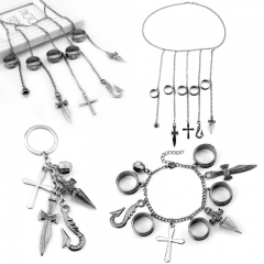 4 Styles Hunter×Hunter Cartoon Anime Alloy Bracelet/Keychain