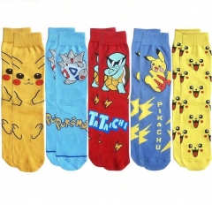 5 Styles Pokemon Cotton Socks Cosplay Anime Long Socks