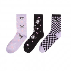 3 Styles Sanrio Kuromi Cotton Socks Cosplay Anime Long Socks