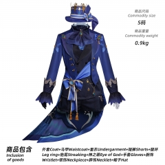 原神芙宁娜水神cos黑芙卡洛斯枫丹水神cosplay动漫游戏舞台服装