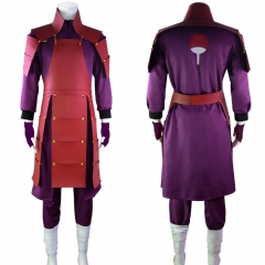 6 Sizes Naruto Uchiha Madara Cartoon Anime Cosplay Dress Full Set