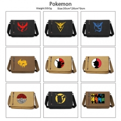 宠物小精灵- 9款 动漫周边复古帆布单肩包斜挎包邮差包