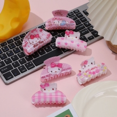 6 Styles Sanrio Hello Kitty Cartoon Anime Acrylic Hair Claw Clip