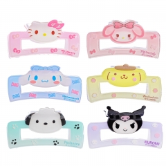 6 Styles Sanrio Hello Kitty Kuromi My Melody Cartoon Anime Acrylic Hair Claw Clip
