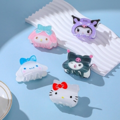 11 Styles Sanrio Kuromi Hello Kitty My Melody Cartoon Anime Acrylic Hair Claw Clip