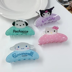 5 Styles Sanrio Kuromi Hello Kitty My Melody Cartoon Anime Acrylic Hair Claw Clip