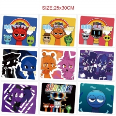 25*30cm 12 Styles Sprunki Cartoon Anime Mouse Pad