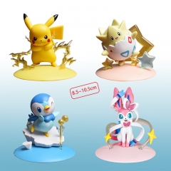 4pcs/set 8.5-10.5cm Pokemon Cartoon Anime PVC Figures