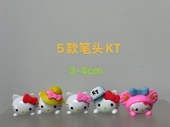 5pcs/Set 3-4cm Hello Kitty Cartoon Anime PVC Figure