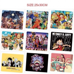 25*30cm 19 Styles One Piece Cartoon Anime Mouse Pad