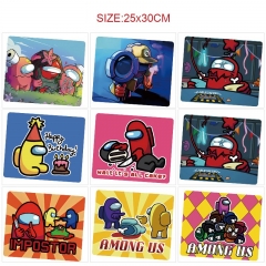 25*30cm 12 Styles Among Us Cartoon Anime Mouse Pad