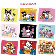 25*30cm 12 Styles Sanrio Cartoon Anime Mouse Pad