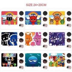 20*24cm 5pcs/set 12 Styles Sprunki Cartoon Anime Mouse Pad