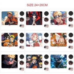 20*24cm 5pcs/set 13 Styles Naruto Cartoon Anime Mouse Pad