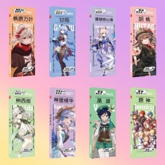 17 Styles Genshin Impact Cartoon Anime Postcard Card Laser Ticket