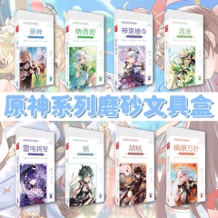 9 Styles Genshin Impact Cartoon Anime Postcard Card