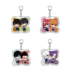 5.5CM 4 Styles Blue Lock Cartoon Anime Acrylic Keychain