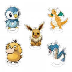 10cm 19 Styles Pokemon Cartoon Anime Acrylic Standing Plate