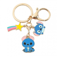 2 Styles Lilo & Stitch Cartoon Anime Alloy Keychain