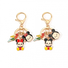 2 Styles Mickey Minnie Mouse Cartoon Anime Alloy Keychain