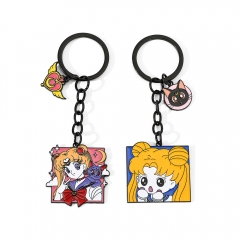 2 Styles Pretty Soldier Sailor Moon Cartoon Anime Alloy Keychain