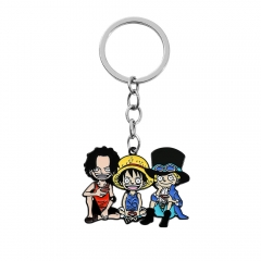 One Piece Cartoon Anime Alloy Keychain