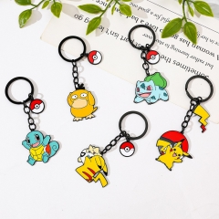 5 Styles Pokemon Cartoon Anime Alloy Keychain