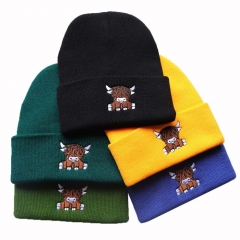 8 Styles Bos Grunniens Yak Unisex Cartoon Cap Anime Knitted Hat