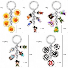 6 Styles Dragon Ball Z Anime Multiple Dropped Acrylic Keychain