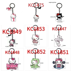 10 Styles Hello Kitty Cartoon Anime Alloy Keychain
