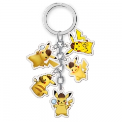 Pokemon Detective Pikachu Anime Multiple Dropped Acrylic Keychain
