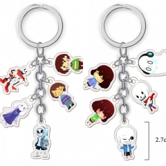 2 Styles Undertale Anime Multiple Dropped Acrylic Keychain