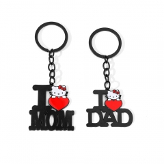2 Styles Hello Kitty Cartoon Anime Alloy Keychain