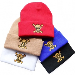 5 Styles One Piece Fashion Unisex Cartoon Cap Anime Knitted Hat