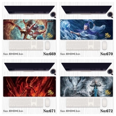 80*30*0.3cm 6 Styles Ne Zha Cartoon Anime Mouse Pad