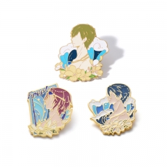 2 Styles Free Cartoon Anime Alloy Brooch Pin Badge