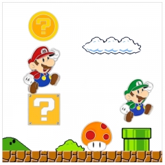5 Styles Super Mario Bro Cartoon Anime Alloy Brooch Pin Badge