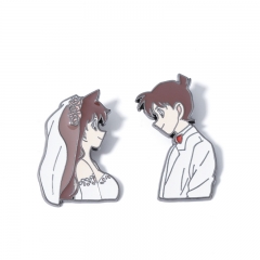 2 Styles Detective Conan Cartoon Anime Alloy Brooch Pin Badge