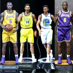 NBA球星科比詹姆斯 全身可动关节隐形包胶双头雕蜡像级手办