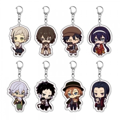 8 Styles Bungo Stray Dogs Cartoon Anime Acrylic Keychain