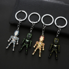 4 Styles Iron Man Cartoon Anime Alloy Keychain