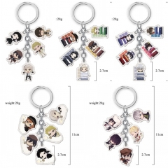 6 Styles Bungo Stray Dogs Anime Multiple Dropped Acrylic Keychain