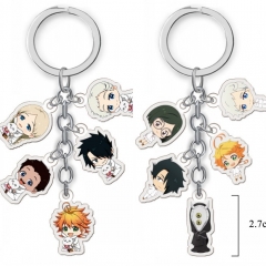 2 Styles The Promised Neverland Anime Multiple Dropped Acrylic Keychain