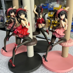 约会大作战猫娘狂三手办粉裙猫耳时崎狂三站姿靠柱子模型国产XH厂