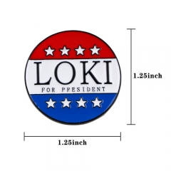 洛基LOKI 胸章合金滴油胸针徽章跨贸热销服装背包饰品配饰别针