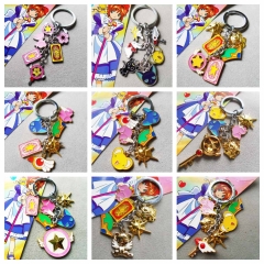 10 Styles Card Captor Sakura Cartoon Anime Alloy Keychain