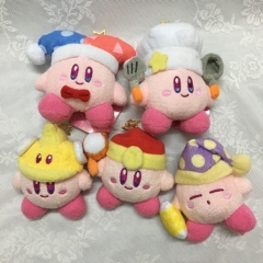 5 Styles 12CM Kirby Kawaii Anime Plush Toy Doll Pendant Keychin