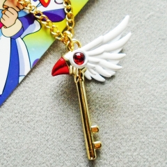 2 Styles Card Captor Sakura Cartoon Anime Alloy Necklace/keychain